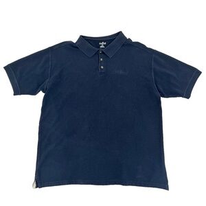 Carhartt Mens Size XL‎ Polo Shirt Navy Blue Embroidered Logo Short Sleeve